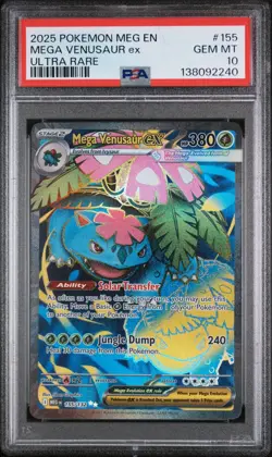 Mega Venusaur ex 155/132 Ultra Rare Holo Mega Evolution 2025 Pokemon PSA 10 - Image 1
