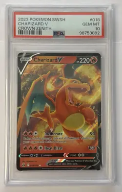 Charizard V Crown Zenith 018/159 SWSH Pokemon TCG PSA 10 GEM MT - Image 1