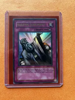 Yugioh Solemn Judgment Metal Raiders MRD-EN127 Unlimited Ultra Rare Trap - Image 2