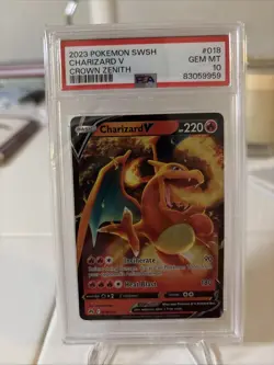 Charizard v Holo Ultra Rare Pokemon TCG Crown Zenith 018/159 PSA 10 - Image 1