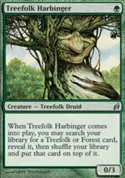 MTG Treefolk Harbinger - Foil, Lorwyn, Moderately Played, English - Image 1