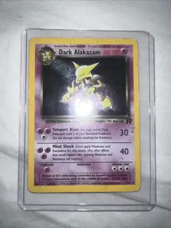 Pokemon Card Dark Alakazam Holo 1/82 Team Rocket Vintage WOTC 1999 - Image 1