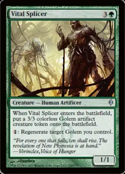 MTG Vital Splicer - Foil, New Phyrexia, Moderately Played, English - Image 1