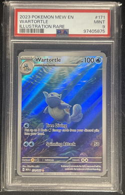 2023 Pokemon Mew En 151 171/165 Wartortle Illustration Rare PSA 9 - Image 1