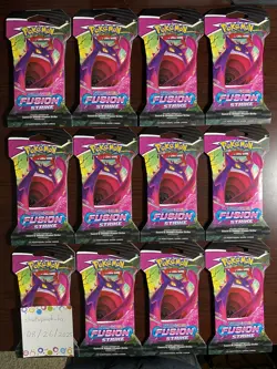 x12 Pokemon TCG Fusion Strike Sleeved Booster Packs - Sealed, Gengar Art - Image 2