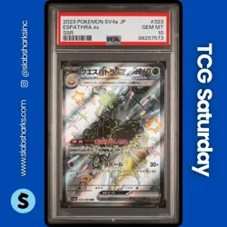 2023 POKEMON SV SHINY TREASURE EX JP #323/190 ESPATHRA SHINY SUPER RARE PSA 10 - Image 1