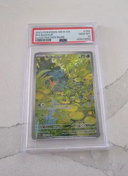 Pokemon Bulbasaur 151 MEW EN Illustration Rare #166 PSA 10 Gem Mint - Image 1