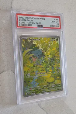 Pokemon Bulbasaur 151 MEW EN Illustration Rare #166 PSA 10 Gem Mint - Image 2