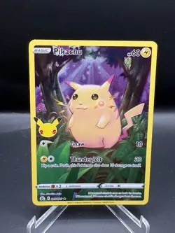 Pokemon Pikachu TCG 005/025 Celebrations 25th Anniversary Full Art LP/NM - Image 1