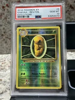 2016 Pokemon Kakuna Evolutions Reverse Holo Uncommon 6/108 PSA 10 - Image 1