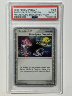 2007 Pokemon D&P Mysterious Treasures - Time-Space Distortion Holo PSA 8 NM-MT - Image 1