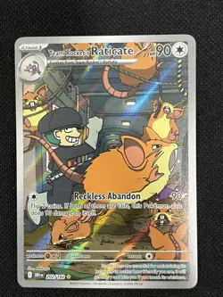 Pokemon TCG Team Rockets Raticate 202/182 Destined Rivals Illustration Rare NM - Image 1