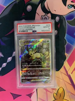 2022 Pokemon Japanese Sword Shield Leafeon Vstar Universe PSA 10 MINT 210 SWSH - Image 2