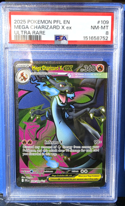 Pokemon Mega Charizard X ex 109/094 PSA 8 Phantasmal Flames Ultra Rare - Image 3