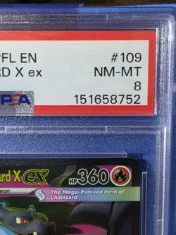 Pokemon Mega Charizard X ex 109/094 PSA 8 Phantasmal Flames Ultra Rare - Image 4