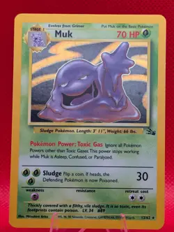 MUK 13/62 HOLO R FOSSIL POKEMON UNLIMITED HOLO NM/M MUK - Image 1