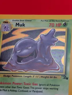 MUK 13/62 HOLO R FOSSIL POKEMON UNLIMITED HOLO NM/M MUK - Image 2