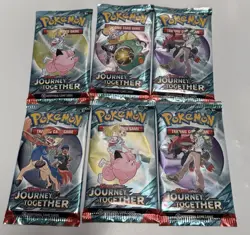 Pokemon Scarlet & Violet Journey Together Single Booster Pack Lot of 6 New - Image 1
