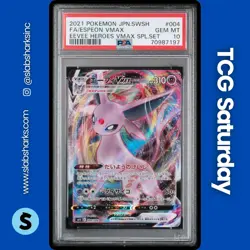 2021 POKEMON JP SWSH EEVEE HEROES VMAX SPL SET #004/004 ESPEON VMAX PSA 10 - Image 1