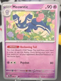Meowstic 085/191 Sv08: Surging Sparks Regular - Pokemon - Free Shipping - NM - Image 1