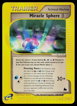 Pokemon Card - Miracle Sphere Beta Skyridge 130/144 Non Holo - Image 1