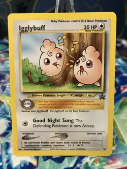 Pokemon TCG WOTC Black Star Promo Igglybuff Card 36/53 NM Condition - Image 1