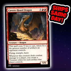 Cavern-Hoard Dragon - Custom Art Magic: The Gathering Playtest Card - Commander - Image 1