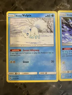 Pokemon Cards Alolan Vulpix Cute Cards Set Of 2 - Image 3