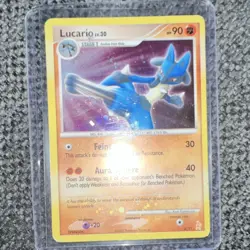 Pokemon Lucario 3/11 Holo Rare DP Trainer Kit Stage 1 90 HP 2007 Card - Image 1
