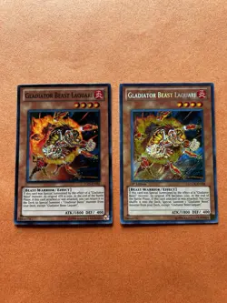 Konami Yu-Gi-Oh! Gladiator Beast Laquari Effect Cards Lot TU05 LCGX 1st Ed - 2 - Image 2