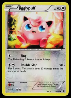 Pokemon Card - Jigglypuff Next Destinies 78/99 Reverse Holo Uncommon - Image 1