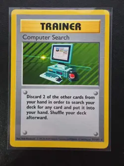 Pokemon TCG Trainer Rare Card Computer Search, 071/102 Base Set Shadowless - Image 1