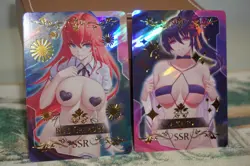 Rias Gremory & Akeno High School DxD Goddess SSR Foil Bikini Waifu Card Set - Image 2