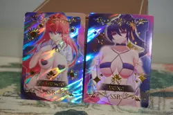 Rias Gremory & Akeno High School DxD Goddess SSR Foil Bikini Waifu Card Set - Image 3