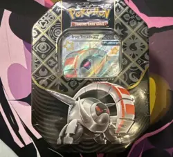 Pokemon TCG Paldean Fates Tin Featuring Iron Treads Promo. Inc 4 Booster Packs - Image 1