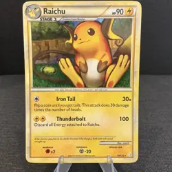 Raichu 10/123 HeartGold SoulsSilver Holo Rare 2010 Pokemon TCG Card - Image 1
