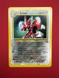 Scizor Pokemon Black Star Promo Card #33 Pokemon League 2001 - Image 1