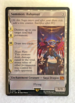 Magic the Gathering **Summon Bahamut** Final Fantasy - Rare -Dragon - Mythic NM - Image 1