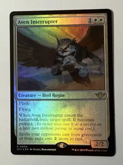 FOIL Aven Interrupter 0004 Outlaws of Thunder Junction Magic Gathering OTJ NM - Image 1
