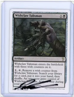 Wishclaw Talisman Foundations Rare Signed Artist Proof MTG - Image 1