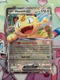 Meowth EX Full Art Holo Rare Perfect order 062/088 Pokemon Card 🔥🔥🔥 - Image 1