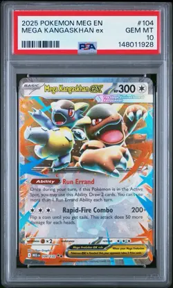 2025 POKEMON MEG EN-MEGA EVOLUTION #104 MEGA KANGASKHAN EX PSA 10 - Image 1