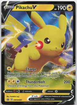 PIKACHU V SWSH061 HOLO PROMO SWORD & SHIELD PROMO POKEMON HOLO NM - Image 1