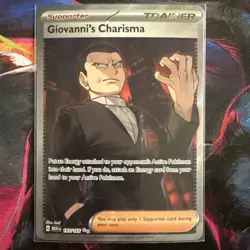 Pokemon TCG Giovanni's Charisma Full Art Holo Ultra Rare 197/165 - Image 1