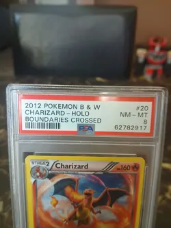 Pokemon 2012 B&W Boundaries Crossed #20 Charizard Holo PSA 8 - Image 3
