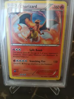 Pokemon 2012 B&W Boundaries Crossed #20 Charizard Holo PSA 8 - Image 4