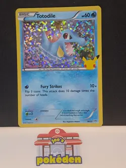 Pokemon Card Totodile 18/25 McDonalds 25th Anniversary HOLO NM/MT - Image 1