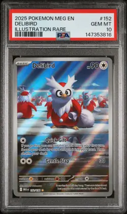 Pokemon TCG Delibird 152/132 Mega Evolutions PSA 10 - Image 1