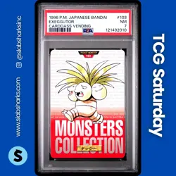 1997 POKEMON JP CARDDASS VENDING POCKET MONSTERS #103 EXEGGUTOR PSA 7 - Image 1