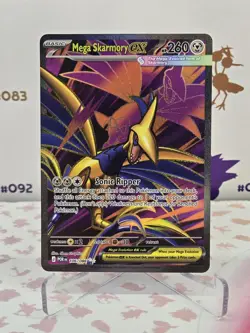 Mega Skarmory EX 106/088 Full Art Ultra Rare Pokemon Perfect Order - Image 1